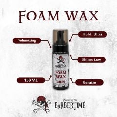 BARBERTIME Hair Styling Foam Wax | Medium Hold & Easy to Use Apply For Unisex 150ml