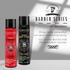 Lorenti Barber Hair Styling Spray | Nourishing Care All Day Lastinng & Volume Effect & Natural Shine & Fast Drying 400 ml