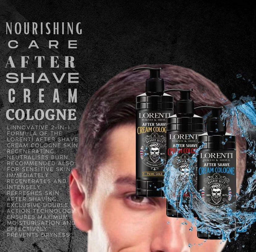 Lorenti Aftershave Cream Cologne Series |  Heals Skin, Nourishes, Long Lasting Smell, and Calms Down Burn | For All Skin Types 400ml