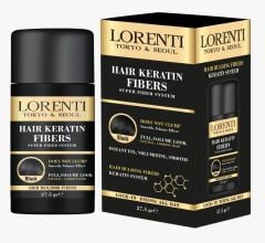 Lorenti Hair Keratin Fibers | Hair Building Powder | Instant Fix, Volumizing Smooth | No Clump | 27.5 gr