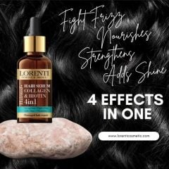 Lorenti Hair Serum Collagen Biotin 4 in 1 | Nourish & Thickening Oil | Damage Hair Repair Unisex 50ml
