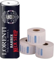 Lorenti Neck Band Strip White | Disposable Neck Tissue Paper | Stretchy Neck Wrap Ruffle Paper | Flexible and Water Resistant For Hair Dressers, Barbers Hair Salons | 5 Roll Pack 500 Strip