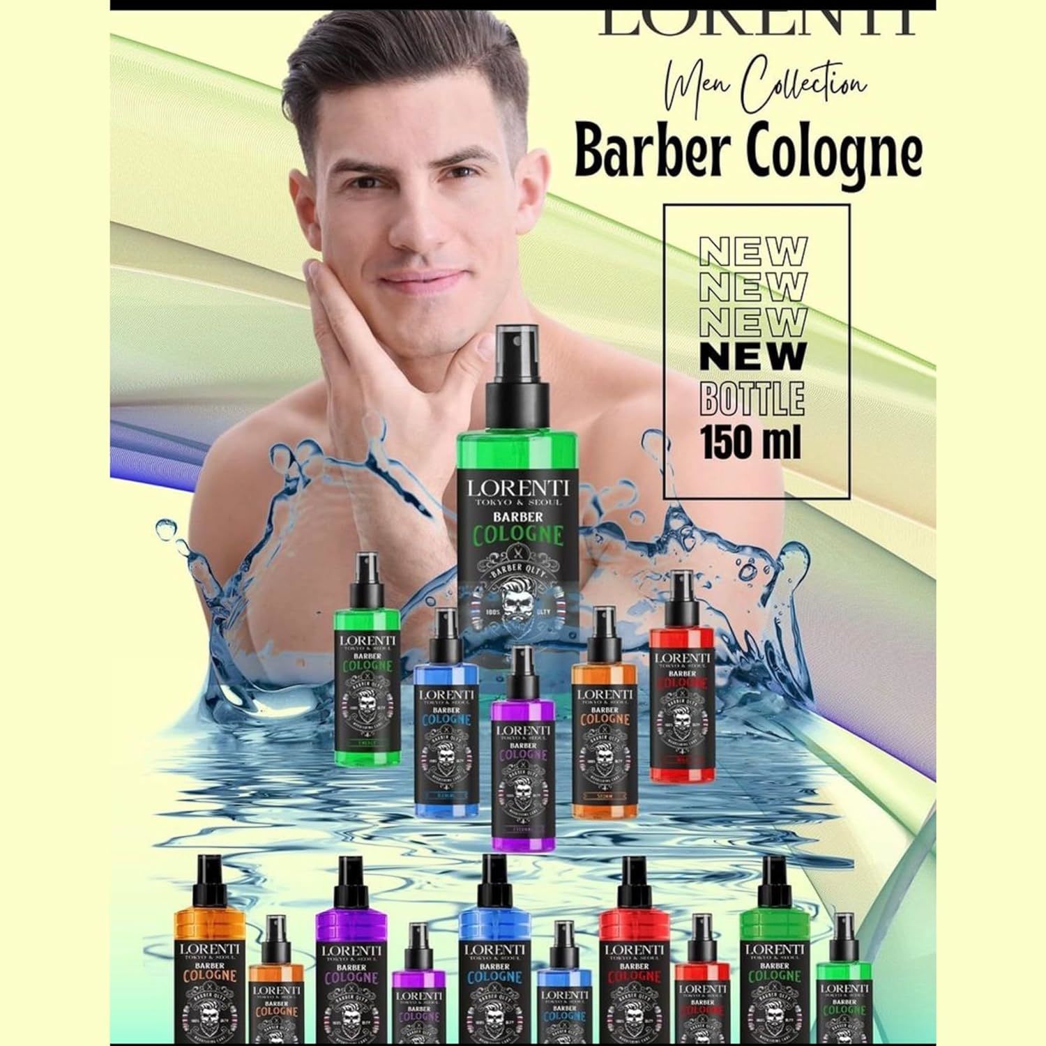 Lorenti After Shave Barber Spray Cologne Series | Long Lasting Mens Cologne - Clean, Refined, Masculine Perfume for Men - Clean & Sterilize Skin 150ml