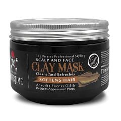 BARBERTIME Scalp & Face Clay Mask | Cleans and Refresh | Softens Hair | 300ml